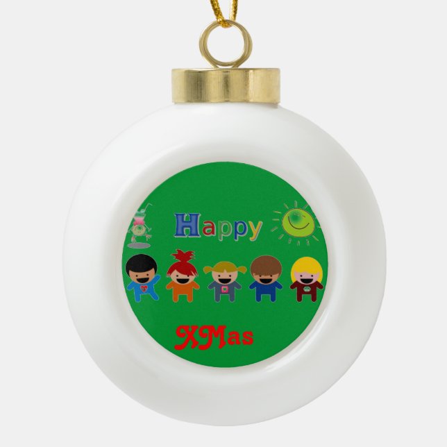 Customisable Ball Christmas Ornaments - Xmas Gifts (Front)