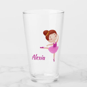 Customisable Ballet Glass with Name - Cute
