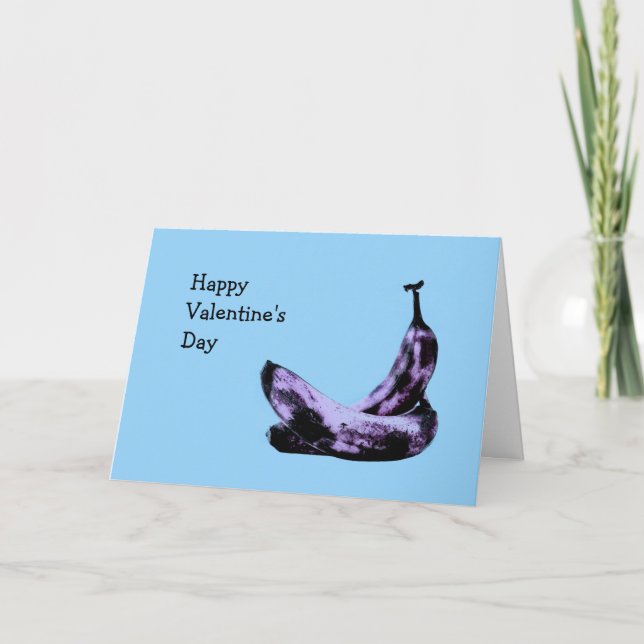 Customisable Bananas Pop Art Holiday Card (Front)