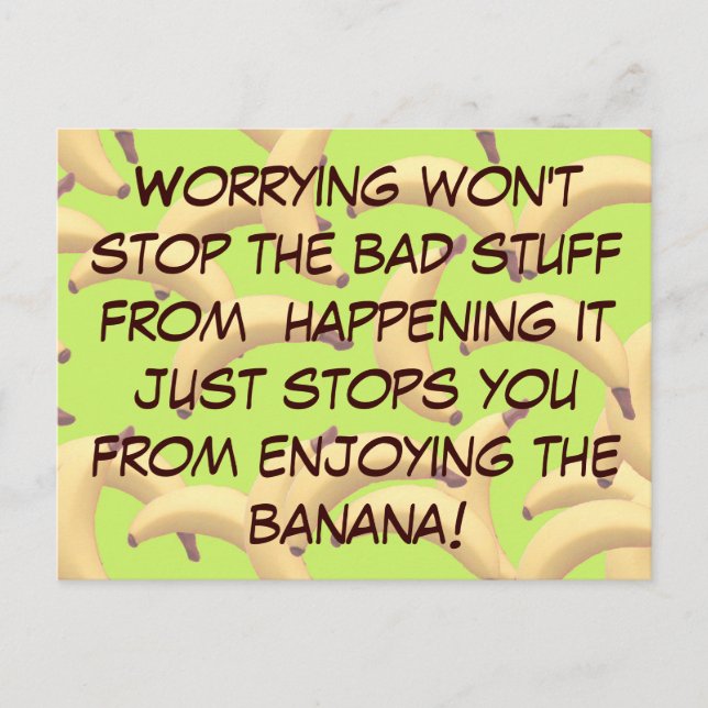 Customisable Bananas with text Postcard (Front)