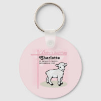 Customisable, Baptism, Pink, Girl, Lamb