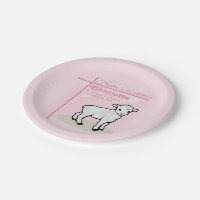 Customisable, Baptism, Pink, Girl, Lamb