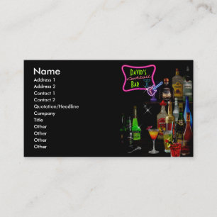 Customisable Bar Business Card