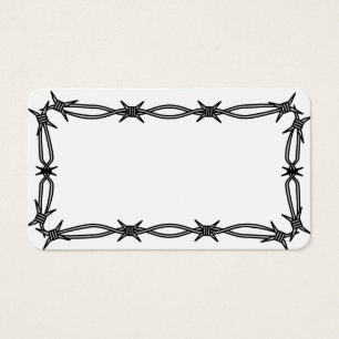 Customisable Barbed Wire Border Blank Card