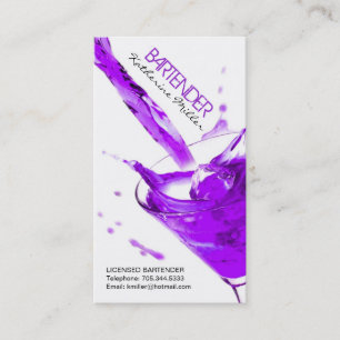 Customisable Bartender Business Card