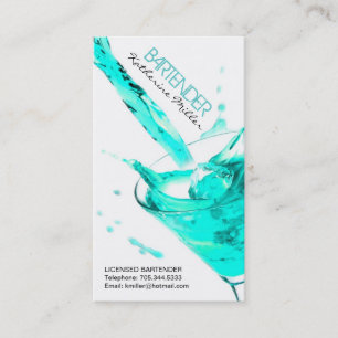 Customisable Bartender Business Card