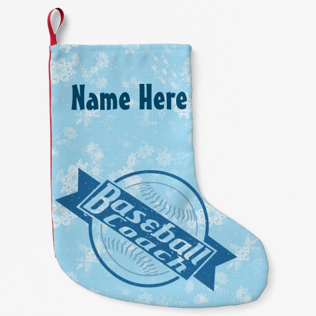Customisable Baseball Coach Christmas Stocking (Front)