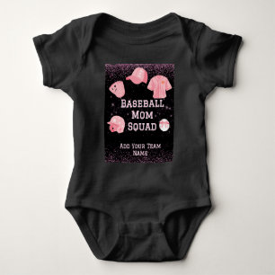 Customisable Baseball Mum Squad Bib Baby Bodysuit