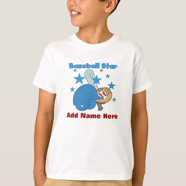 Customisable Baseball Star T-shirt (Front)
