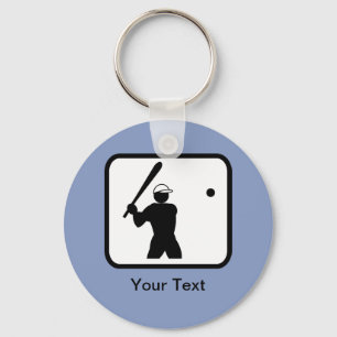 Customisable Baseballer Logo Key Ring