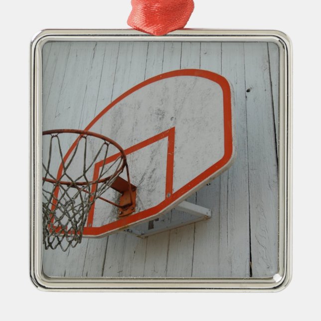 Customisable Basketball Hoop Design Metal Tree Decoration (Front)