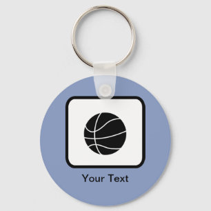 Customisable Basketball Logo Key Ring