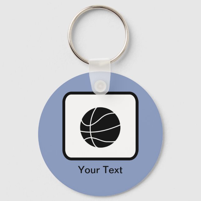Customisable Basketball Logo Key Ring (Front)