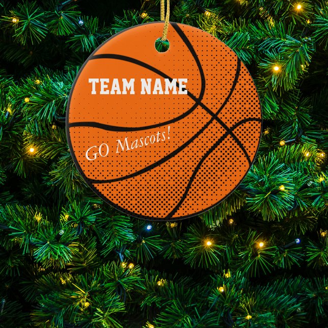 Customisable Basketball Team Ceramic Tree Decoration (Creator Uploaded)