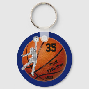 Customisable Basketball Team Gift Ideas for Girls Key Ring