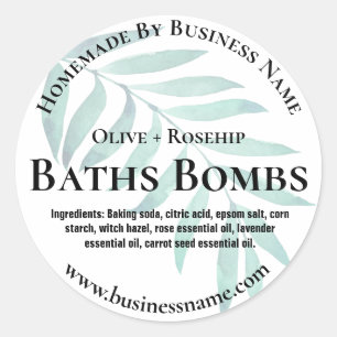 Customisable Bath Bomb Label