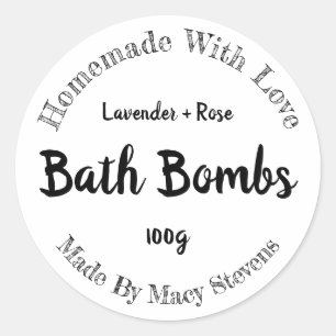 Customisable Bath Bomb Label