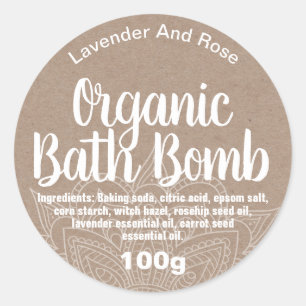 Customisable Bath Bomb Label