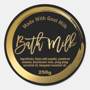 Customisable Bath Milk Label