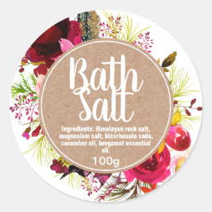 Customisable Bath Salt Label