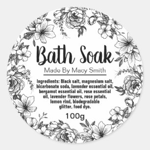 Customisable Bath Salt Soak Label