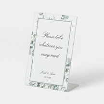 Customisable Bathroom Sign in Eucalyptus