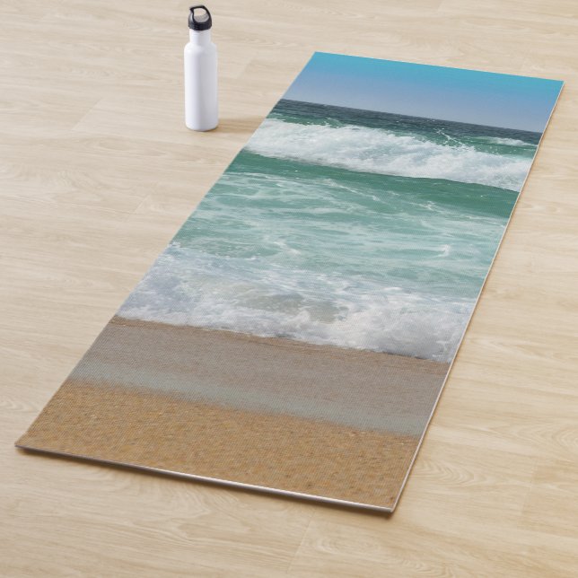 Customisable Beach Sea Waves Seaside Sand Template Yoga Mat (In Situ)