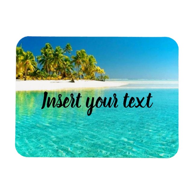 Customisable beach view magnet (Horizontal)