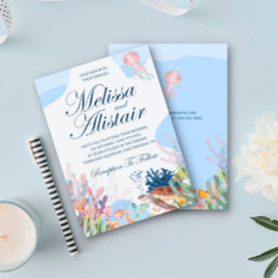 Customisable Beach Wedding Invitations