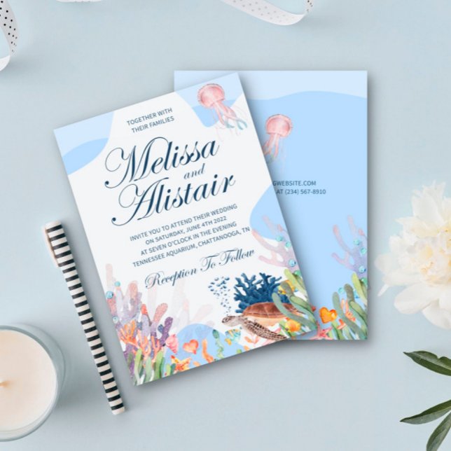 Customisable Beach Wedding Invitations (Creator Uploaded)