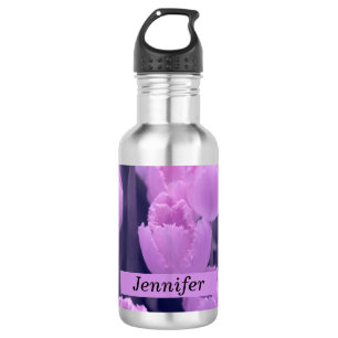 Customisable Beautiful Purple Tulip Back to School 532 Ml Water Bottle