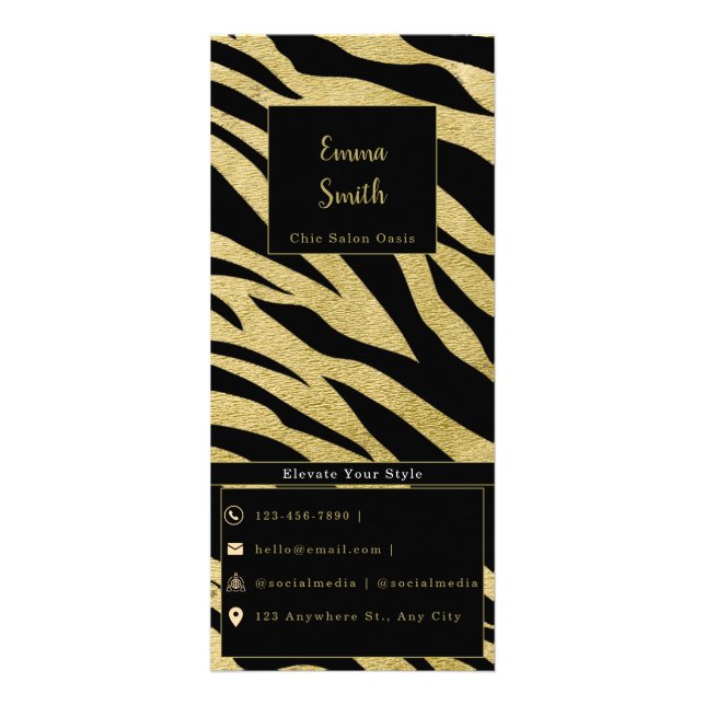 Customisable Beauty Services Menu (Front)