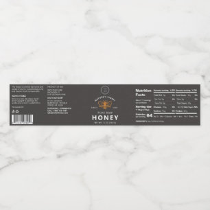 Customisable Bee Themed Honey Jar Wraparound Label