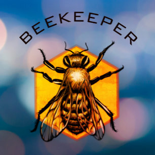 Customisable Beekeeping Logo Honey Bee Yellow Grey