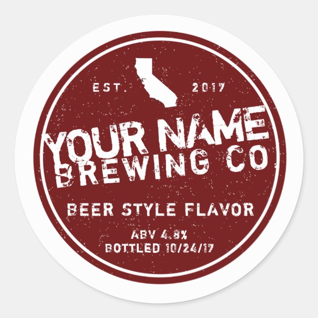 Customisable Beer Labels - Add your own words and (Front)