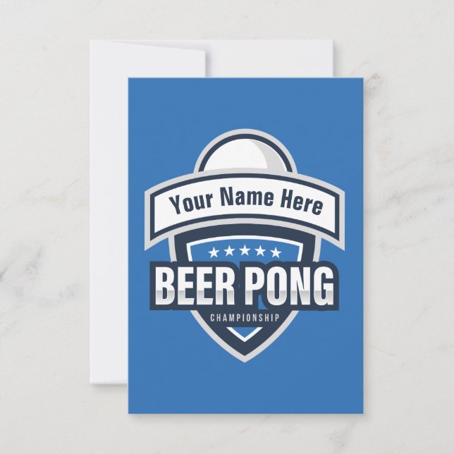 Customisable Beer Pong Championship Logo (Front)