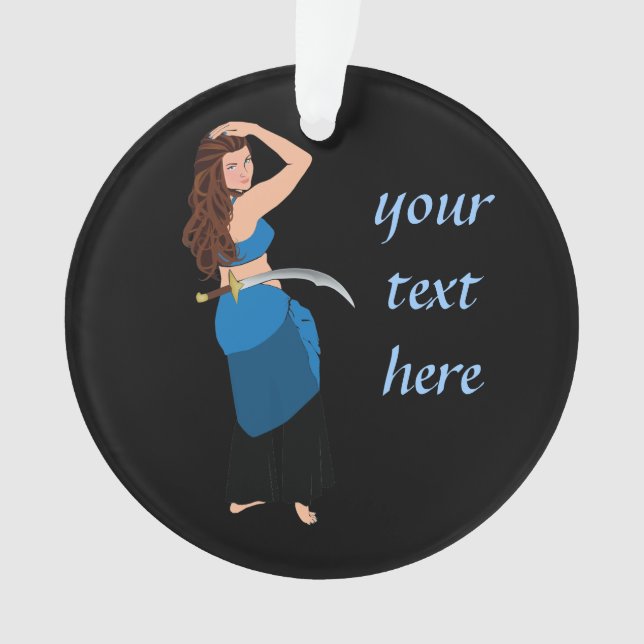 Customisable belly dancer ornament (Front)