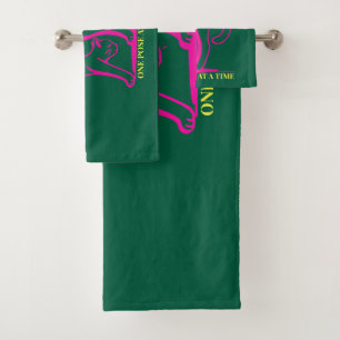 Customisable "Bend It Like 2025" Yoga Cat Bath Towel Set