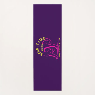 Customisable "Bend It Like 2025" Yoga Cat Mat