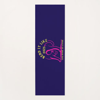Customisable "Bend It Like 2025" Yoga Cat Mat