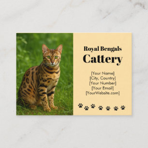 Customisable Bengal Cattery Business Card