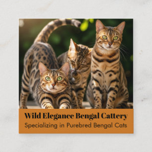 Customisable Bengal Cattery Business Card 