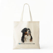 Customisable Bernese mountain dog canvas tote