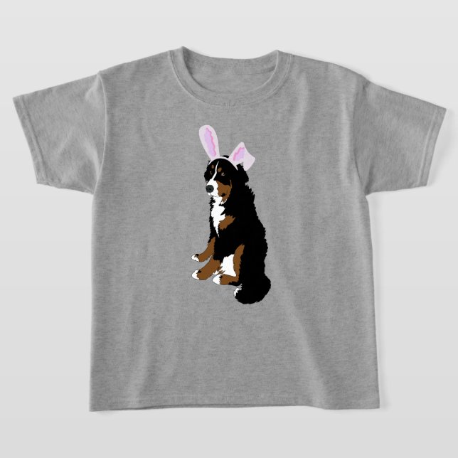 Customisable Bernese Mountain Dog  Easter  T-Shirt (Laydown)