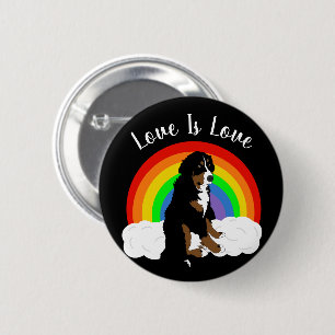 Customisable Bernese Mountain Dog Gay Pride 6 Cm Round Badge