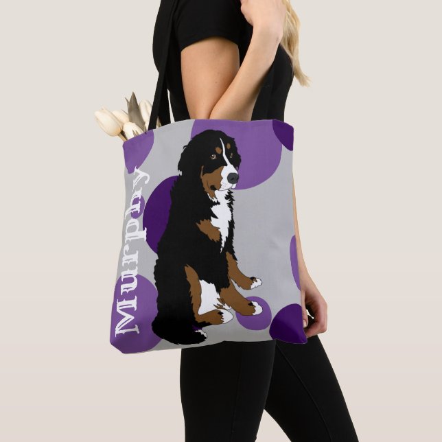 Customisable Bernese Mountain Dog  Tote Bag (Close Up)