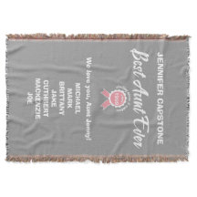 Customisable Best Aunt Ever Pink Ribbon