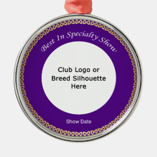 Customisable Best In Speciality Show Metal Tree Decoration