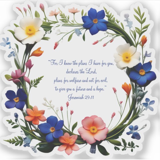 Customisable Bibe Verse Custom-Cut Vinyl Sticker (Front)