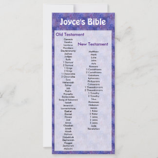 Customisable Bible Bookmark Purple Flowers